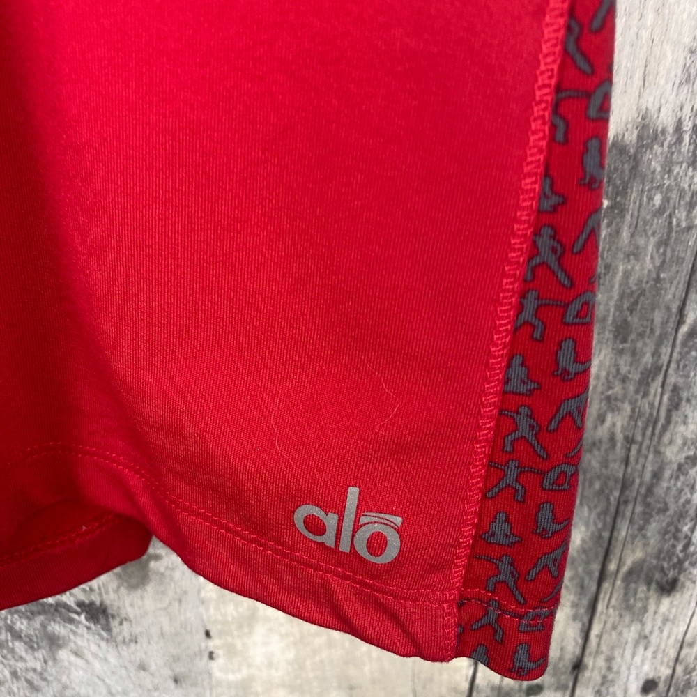 ALo Red & Grey Yoga Pose Racerback Tank Size Large - Picture 6 of 8